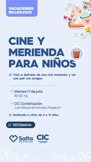 CINEY MERIENDA PARA NIÑOS - CIC CONSTITUCION