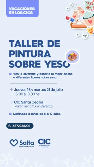 TALLER DE PINTURA SOBRE YESO - CIC SANTA CECILIA