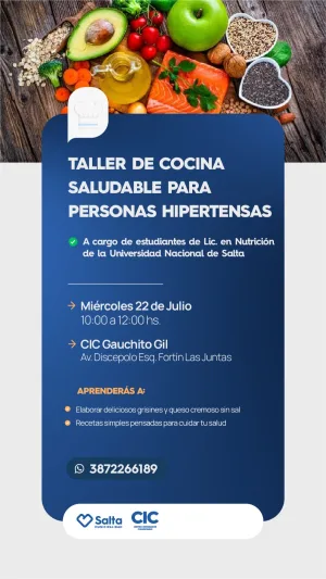 COCINA SALUDABLE PARA PERSONAS HIPERTENSAS - CIC GAUCHITO GIL
