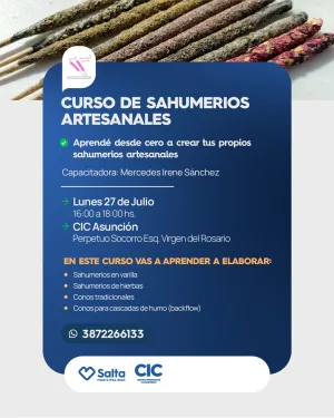 CURSO DE SAHUMERIOS ARTESANALES
