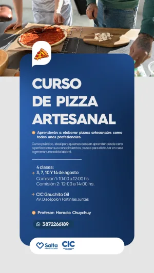 Curso de Pizza Artesanal – CIC GAUCHITO GIL