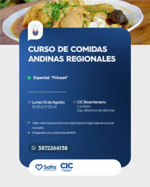 CURSO DE COMIDAS ANDINAS En CIC Bicentenario "Especial Fricase"