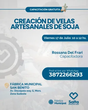 Creación de velas artesanales de soja - 17/07/26