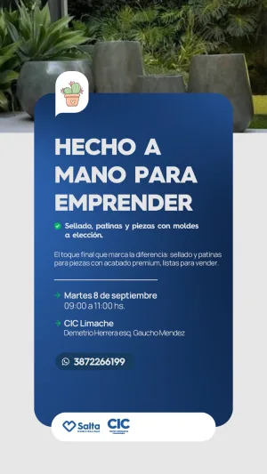 HECHO A MANO PARA EMPRENDER - SELLADO, PATINAS Y PIEZAS CON MOLDES A ELECCION - CIC LIMACHE
