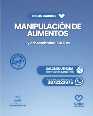 Manipulación de alimentos - 01/09/2026