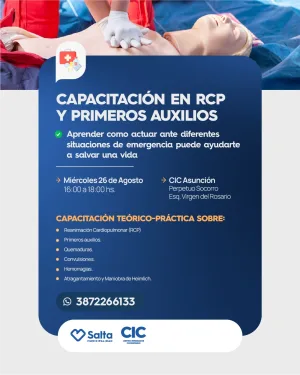 CAPACITACIÓN EN RCP Y PRIMEROS AUXILIOS - CIC ASUNCION