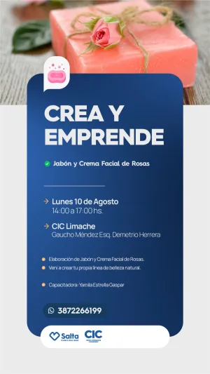 CREA Y EMPRENDE - JABON Y CREMA DE ROSAS - CIC LIMACHE
