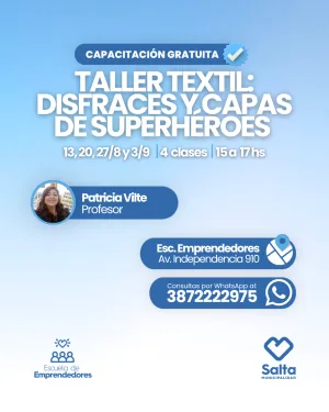 Taller textil: Disfraces y capas de superhéroes - 13/08/2026