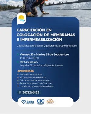 CAPACITACION EN COLOCACION DE MEMBRANAS E IMPERMEABILIZACION