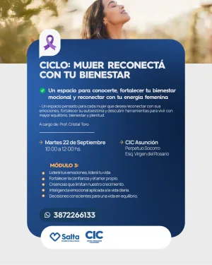 CICLO MUJER RECONECTA CON TU BIENESTAR