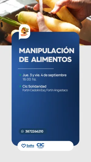 MANIPULACION DE ALIMENTOS. CIC SOLIDARIDAD