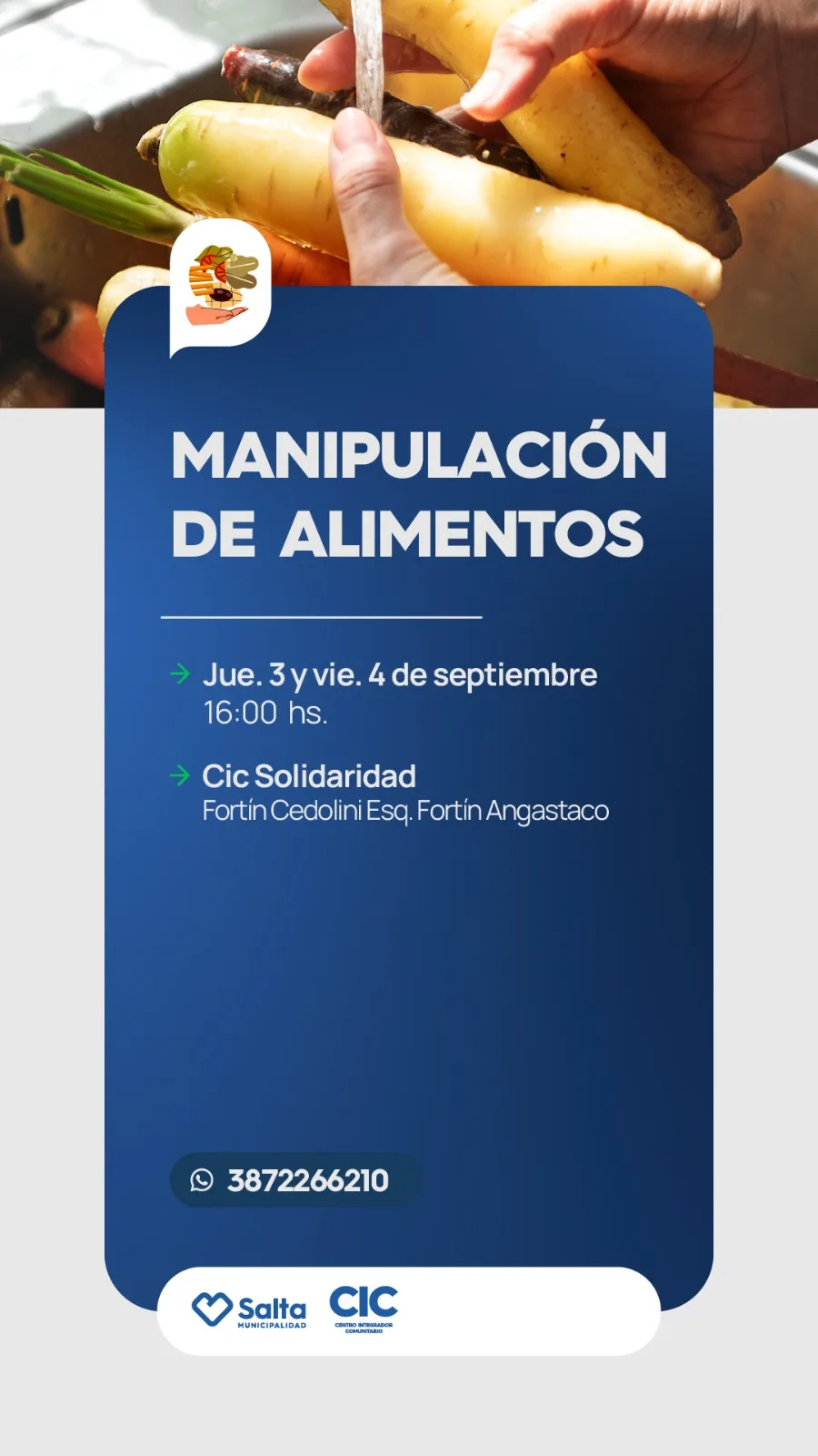 MANIPULACION DE ALIMENTOS. CIC SOLIDARIDAD