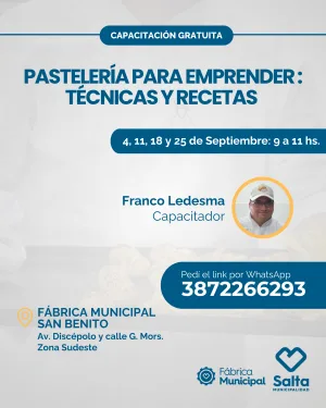 Pastelería para emprender: técnicas y recetas - 4/09/26