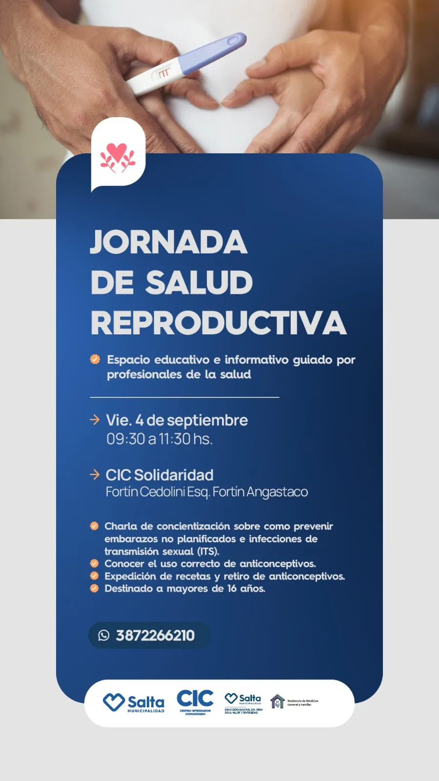 JORNADA DE SALUD REPRODUCTIVA. CIC SOLIDARIDAD