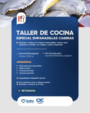 TALLER DE COCINA- ESPECIAL EMPANADILLAS - CIC CONSTITUCION