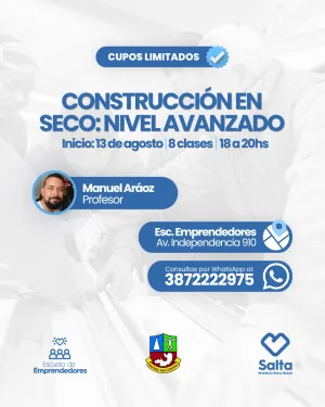 Construcción en seco: Durlock - Nivel avanzado - 13/08/2026