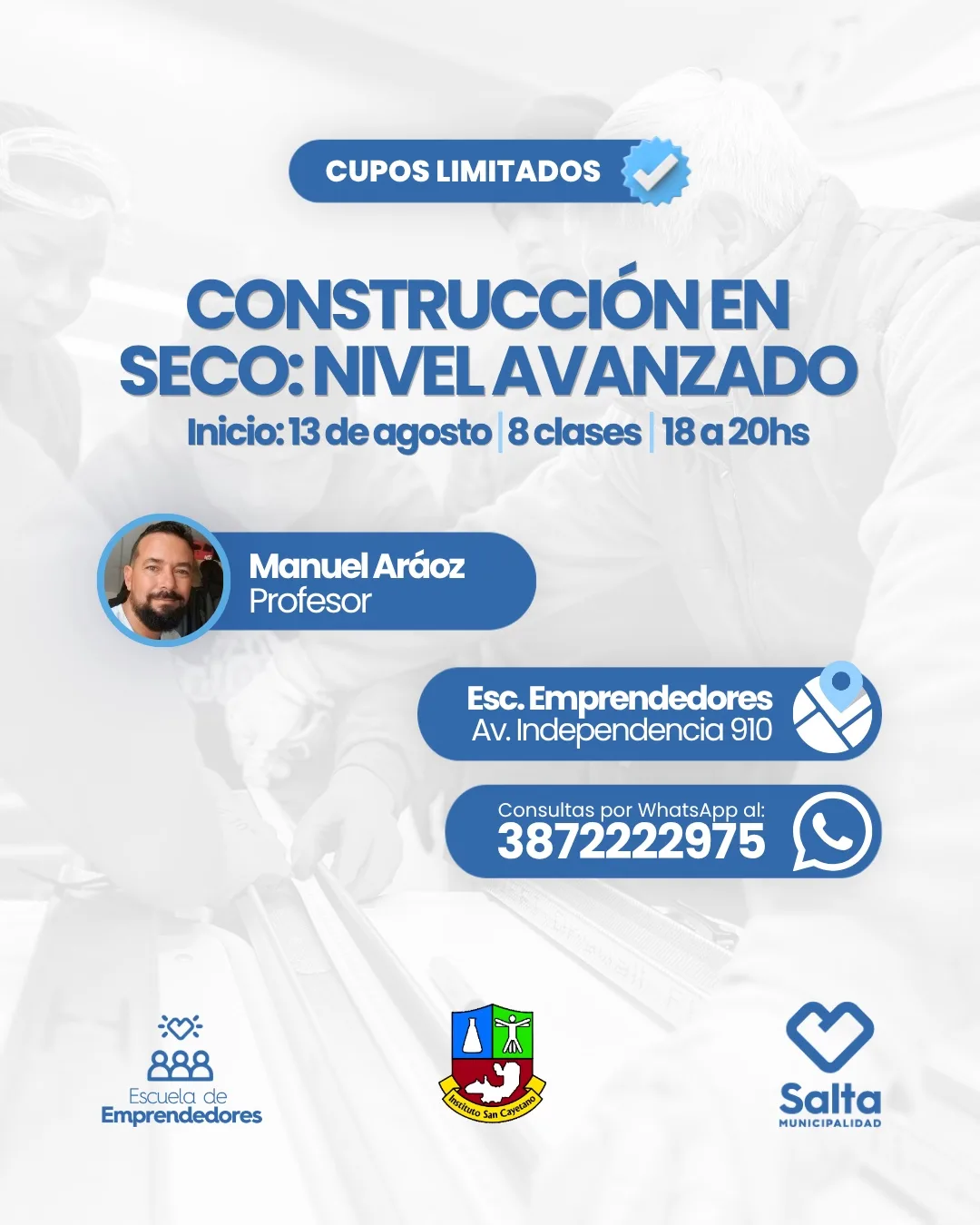 Construcción en seco: Durlock - Nivel avanzado - 13/08/2026
