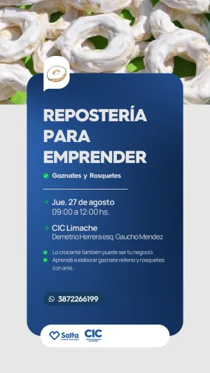REPOSTERIA PARA EMPRENDER Gaznate y Rosquetes - CIC LIMACHE