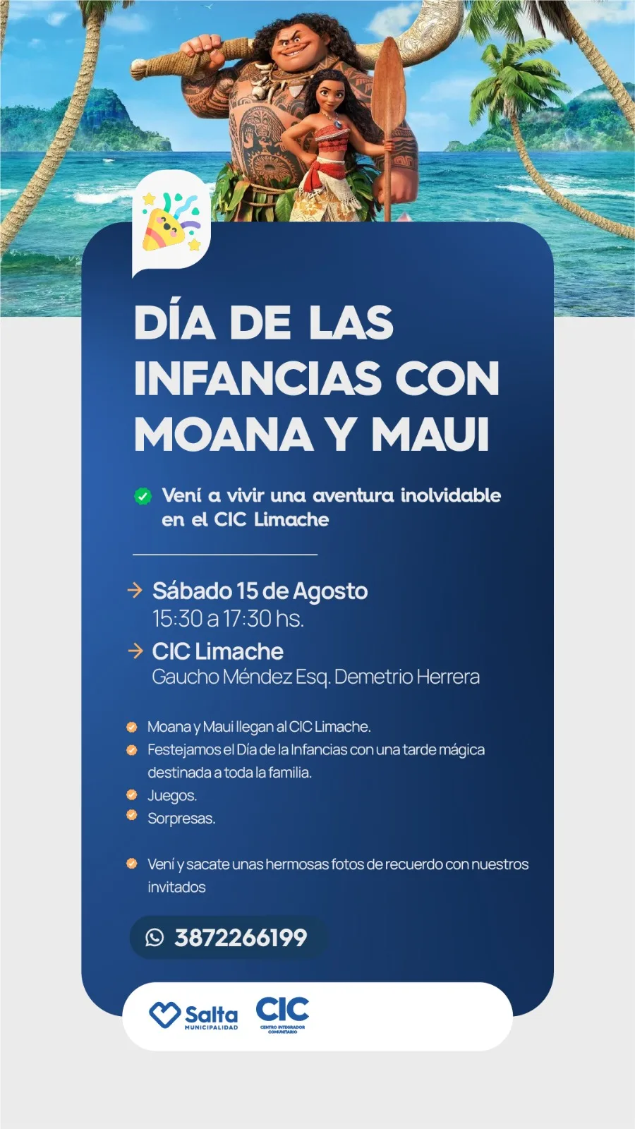 DIA DE LAS INFANCIAS CON MOANA Y MAUI - CIC LIMACHE
