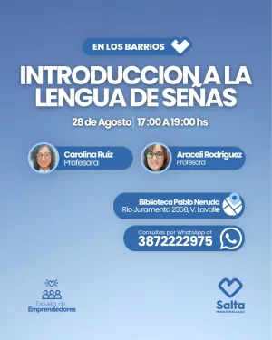 Introducción a la lengua de señas - 28/08/2026