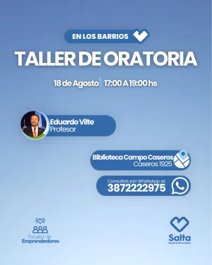 Taller de oratoria - 18/08/2026