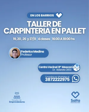 Taller de carpintería en pallet - 19/08/2026