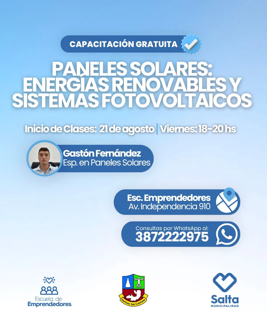 Paneles solares: Energías renovables y sistemas fotovoltaicos - 21/08/2026