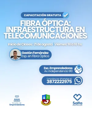 Fibra óptica: Infraestructura en telecomunicaciones - 21/08/2026