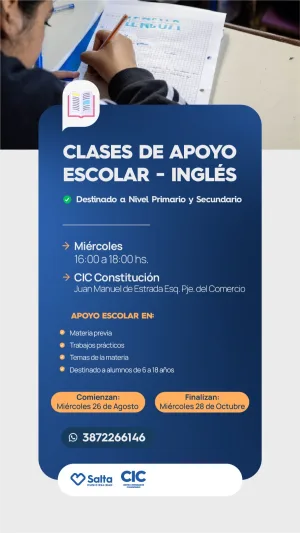 CLASES DE APOYO DE INGLES - CIC CONSTITUCION