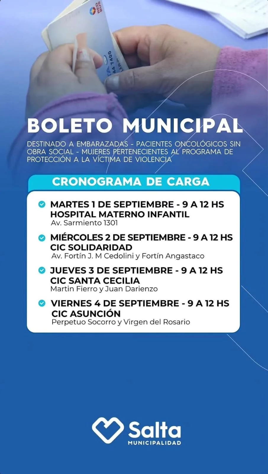 BOLETO SOLIDARIO MUNICIPAL. CIC SOLIDARIDAD