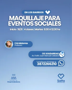MAQUILLAJE PARA EVENTOS SOCIALES. CIC SOLIDARIDAD