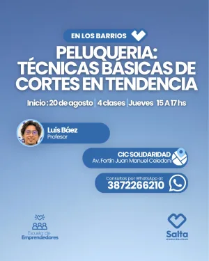 Peluquería: Técnicas básicas de cortes en tendencia. CIC SOLIDARIDAD