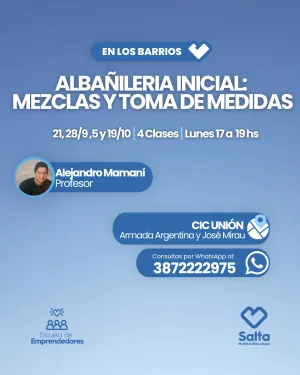 Albañileria inicial: mezclas y toma de medidas - 21/09/2026