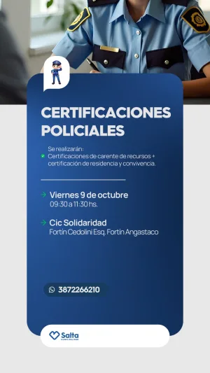 CERTIFICACIONES POLICIALES. CIC SOLIDARIDAD
