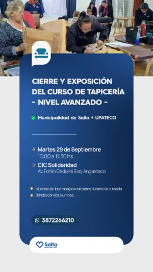 CIERRE Y EXPOSICION DE TAPICERIA. CIC SOLIDARIDAD