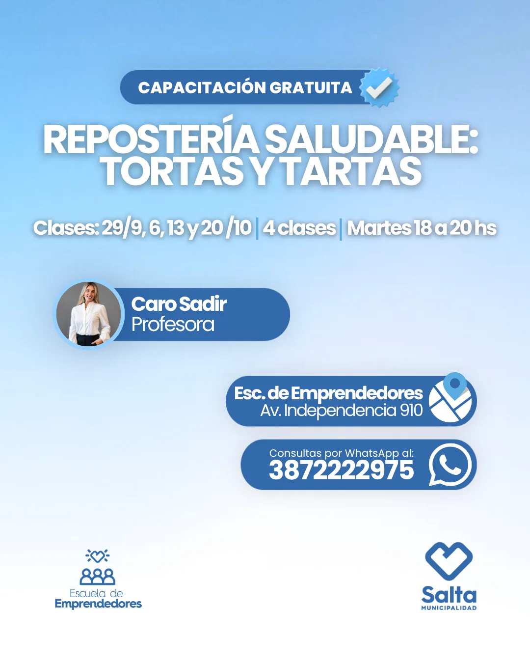 Repostería saludable: tortas y tartas - 29/09/2026