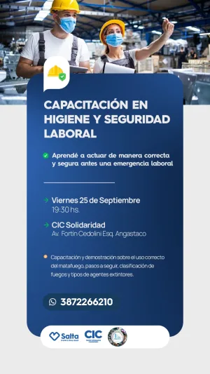 CAPACITACION EN HIGIENE Y SEGURIDAD LABORAL. CIC SOLIDARIDAD