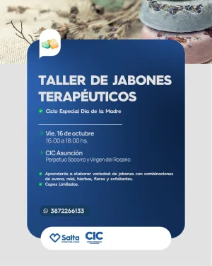 TALLER DE JABONES TERAPÉUTICOS