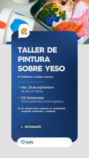 TALLER DE PINTURA SOBRE YESO. CIC SOLIDARIDAD