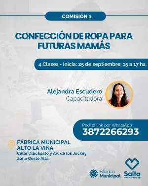 COMISIÓN 1 - Confección de ropa para futuras mamás - 25/09/26