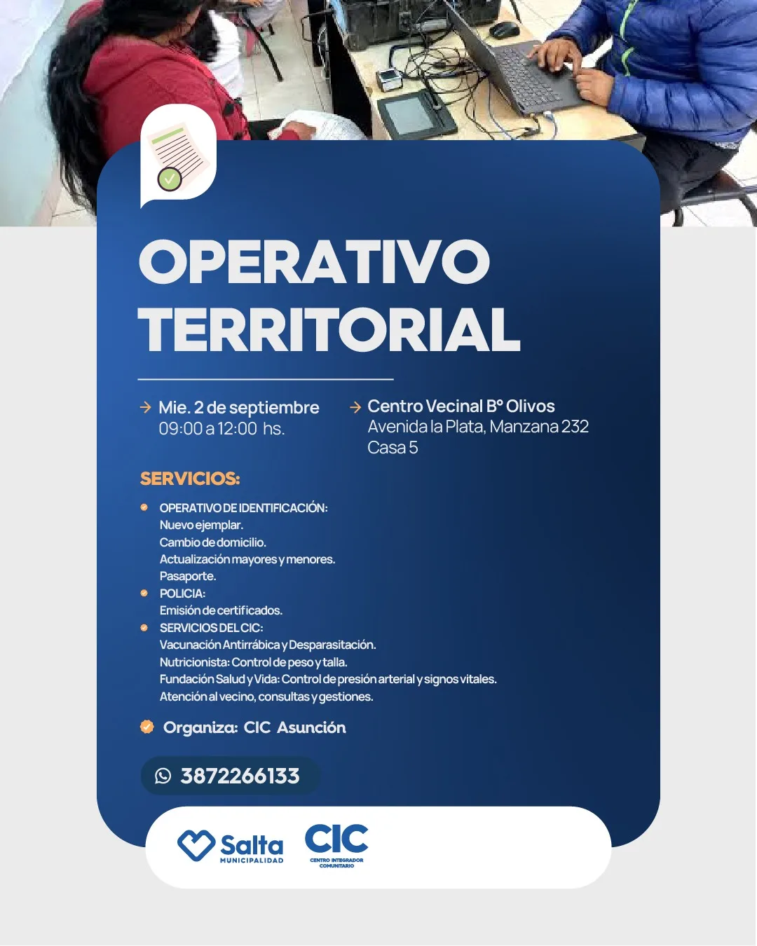 OPERATIVO TERRITORIAL CENTRO VECINAL DE BARRIO OLIVOS