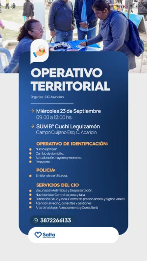 OPERATIVO TERRITORIAL SUM DE BARRIO CUCHI LEGUIZAMÓN