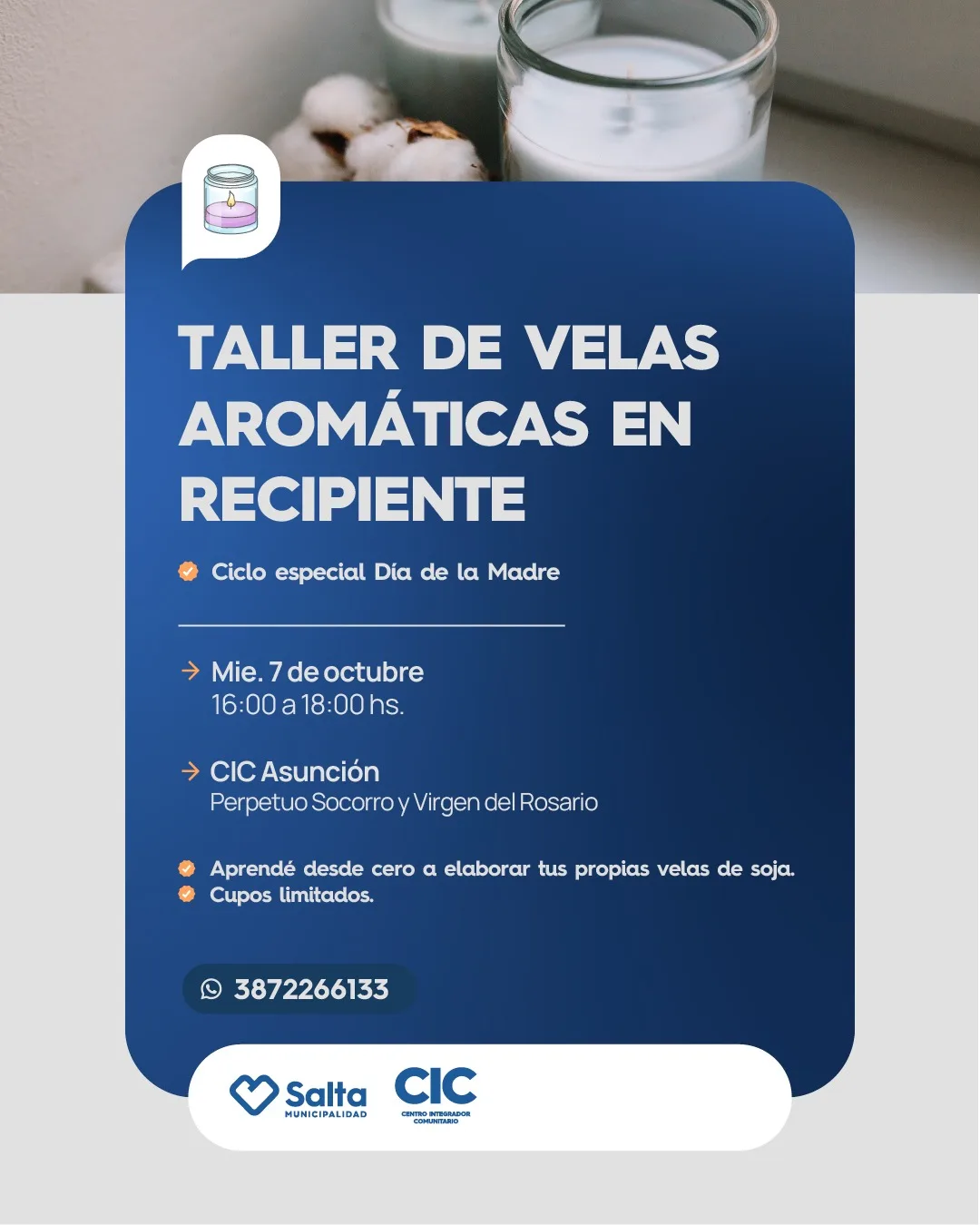 VELAS AROMATICAS EN RECIPIENTE- CIC ASUNCION