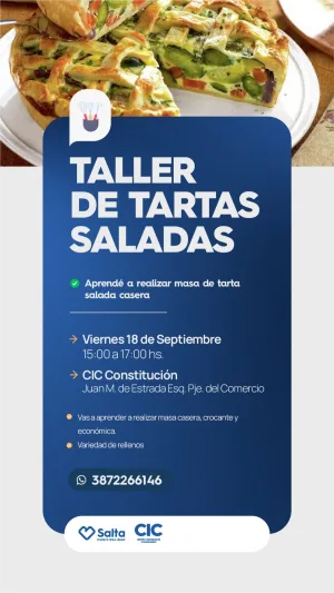 TALLER DE TARTAS SALADAS - CIC CONSTITUCION