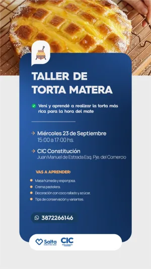 TALLER DE TORTA MATERA - CIC CONSTITUCION