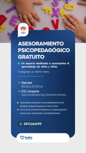 ASESORAMIENTO PSICOPEDAGOGICO GRATUITO
