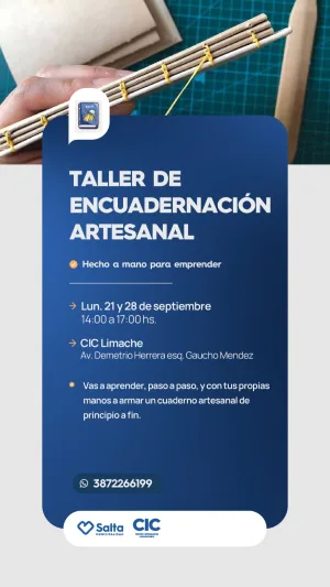TALLER DE ENCUADERNACION ARTESANAL - CIC LIMACHE