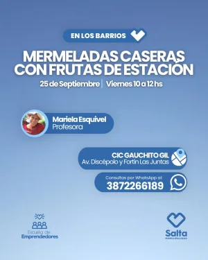 MERMELADAS CASERAS CON FRUTA DE ESTACIÓN - CIC GAUCHITO GIL