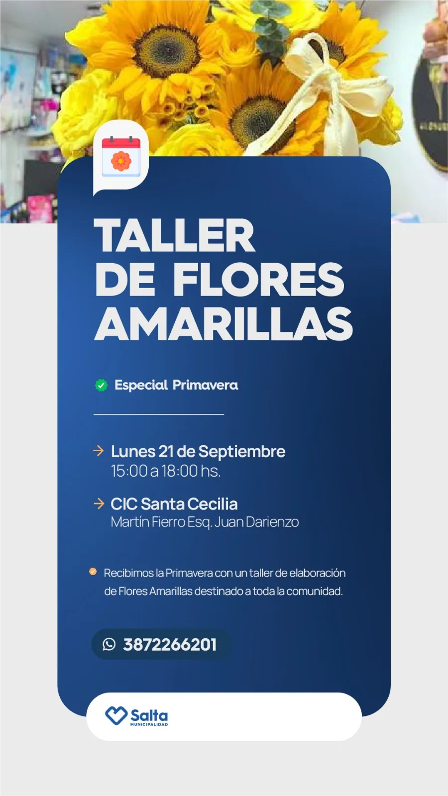 TALLER DE FLORES AMARILLAS - CIC SANTA CECILIA