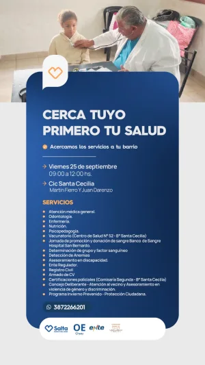 CERCA TUYO PRIMERO TU SALUD - CIC SANTA CECILIA